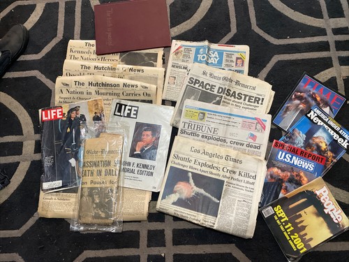 Kennedy Assassination Space Shuttle Disaster, 9/11 Historic Media Coverage14 PCs - Picture 2 of 17