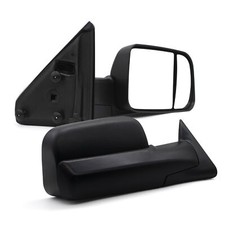 Pair Tow Mirrors For 2003-2009 Dodge Ram 2500 3500 Truck Manual Folding Black Pair Tow Mirrors For 2003-2009 Dodge Ram 2500 3500 Truck Manual Folding Black