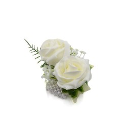 Artificial Wedding Flowers Foam Rose Wrist Corsage 27 Colours, Prom Bridesmaids