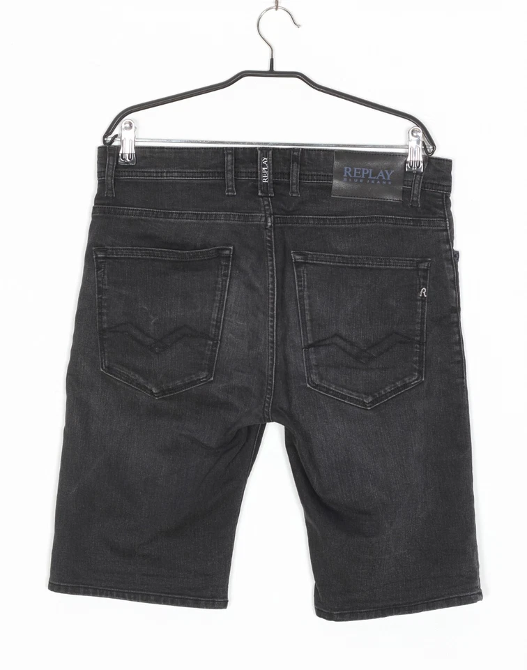 REPLAY RBJ.901 Stretch Denim Shorts Men Size W32 DZ6686 - Image 2 of 4