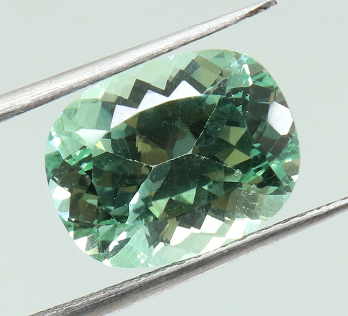 Piedra preciosa suelta corte cojín zafiro verde impecable natural AAA 12x9 mm - Imagen 5 de 7