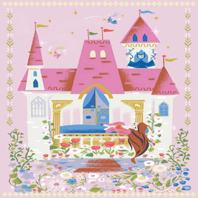 Handmade Tapestry ''Little Brier Rose Fantasy Pink 