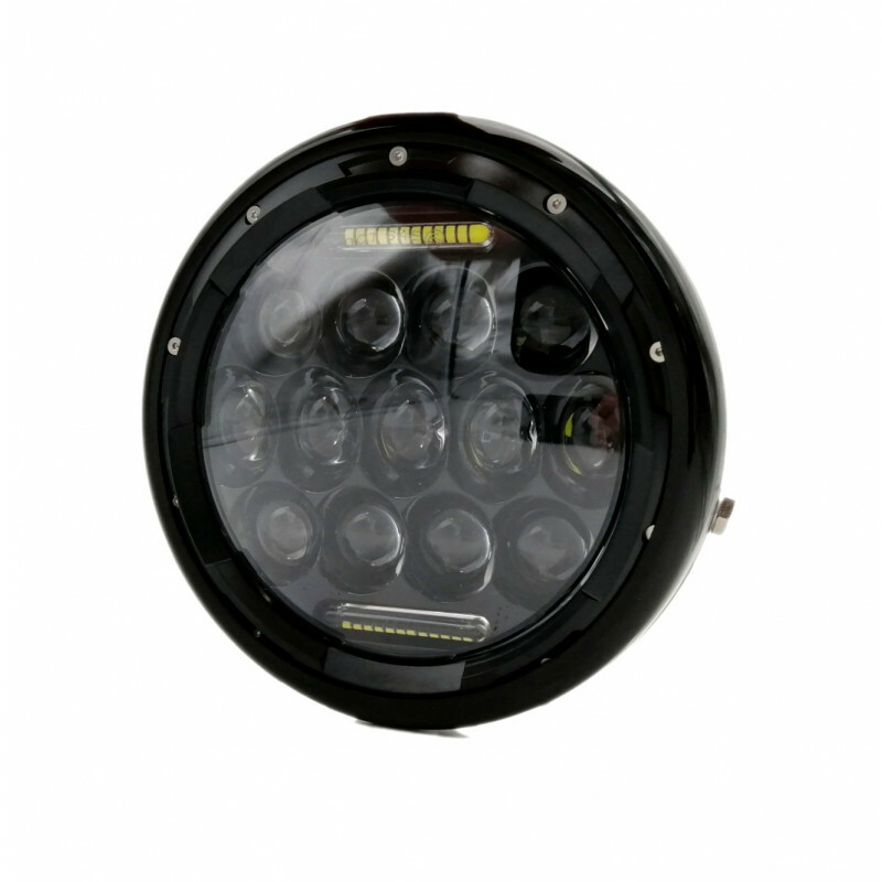 Cuvelage pour phare moto FURTIF BRAZOLINE boîtier de phare universel noir 160mm