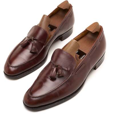 JOHN LOBB Bespoke Brown Tassel Loafers Shoes UK 6.5E US 7.5 Last 