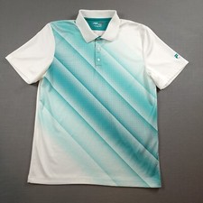 Fila Sport Golf Men's Medium Performance 3-Button Polo Shirt Teal Green