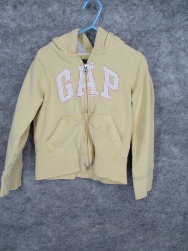 GAP Kids Girls Hoodie Jacket Small 6-7 Full Zip Front Pockets Embroidered Logo - Picture 2 of 12