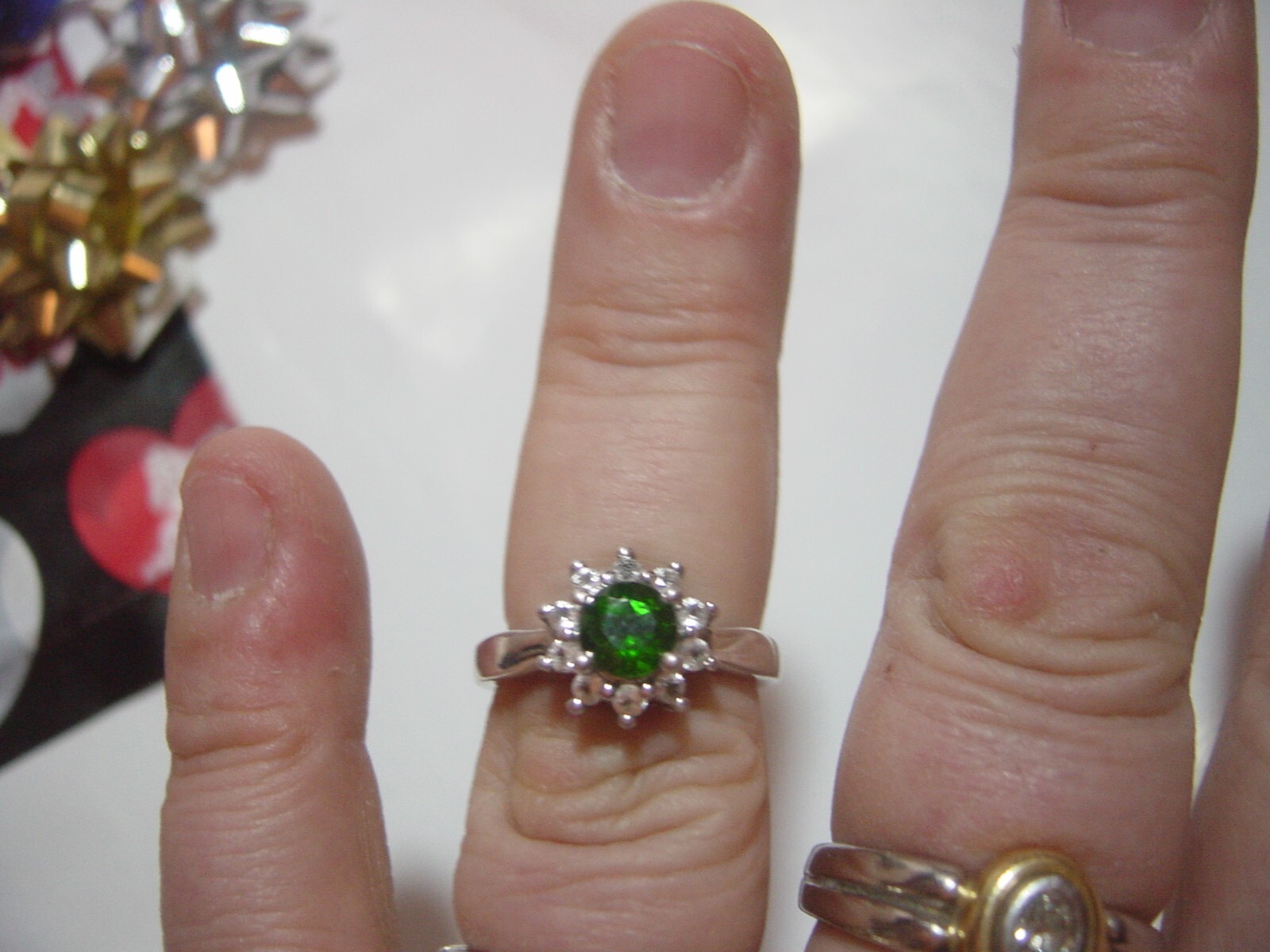 lovley solid Silver Ring-superb genuine chrome di… - image 8