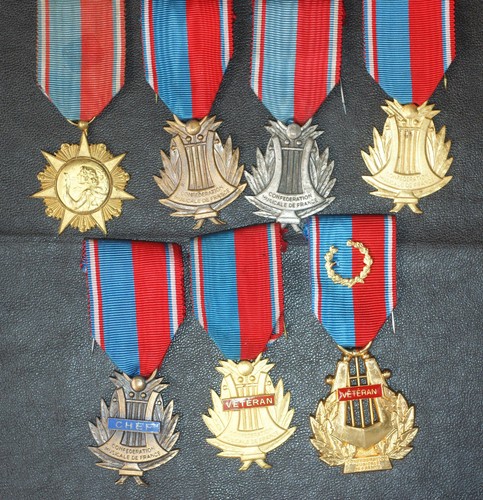 Médaille D'Honneur – Confédération Musicale De France – Pompiers – Vintage