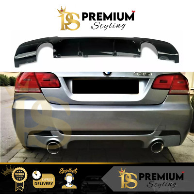 BMW 3er E92 E93 Glanz Schwarz Heckschürze Diffusor Spoiler Splitter M Sport