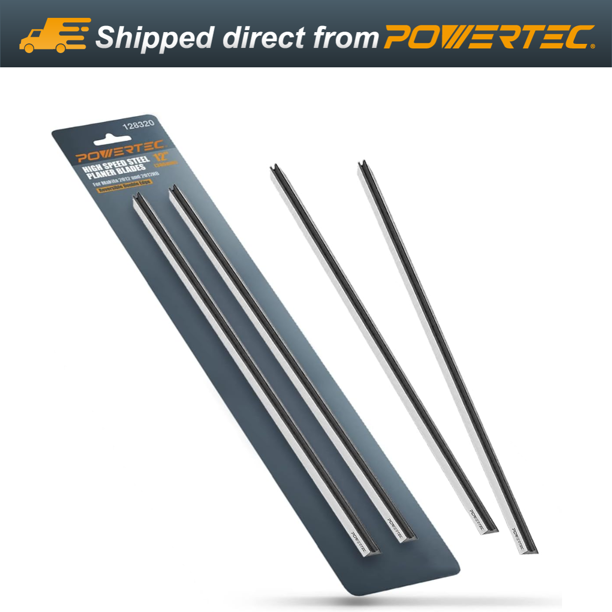 POWERTEC 12 In. High-Speed Steel Planer Knives For Makita 2012 / 2012NB (Set Of 2) 128320 - The Home Depot - Foto 3