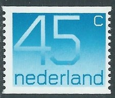 1976-81 NETHERLANDS NEDERLAND NEW ORDINARY SERIES 45 CENT FROM ROLLS MNH **