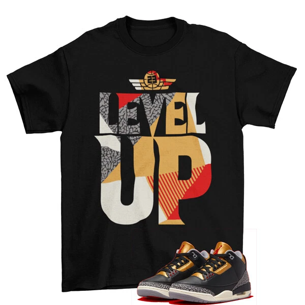 Air Jordan 3 Retro Metallic Gold Style T-Shirt