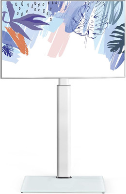 FITUEYES weißer TV-Bodenständer für 32 bis 60 Zoll Fernseher, freistehender TV-Ständer mit