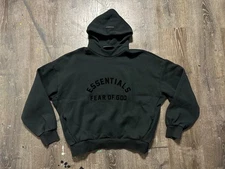 Fear of God Essentials Jet Black hoodie sz. L