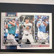 2026 Topps Series 1 American League Leaders #211 Raleigh Judge Pasquantino