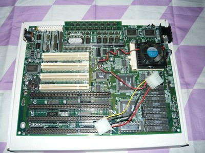 Vintage FIC PT-2000 Socket 5 Motherboard 32MB Pentium 90 FDIV Used Description