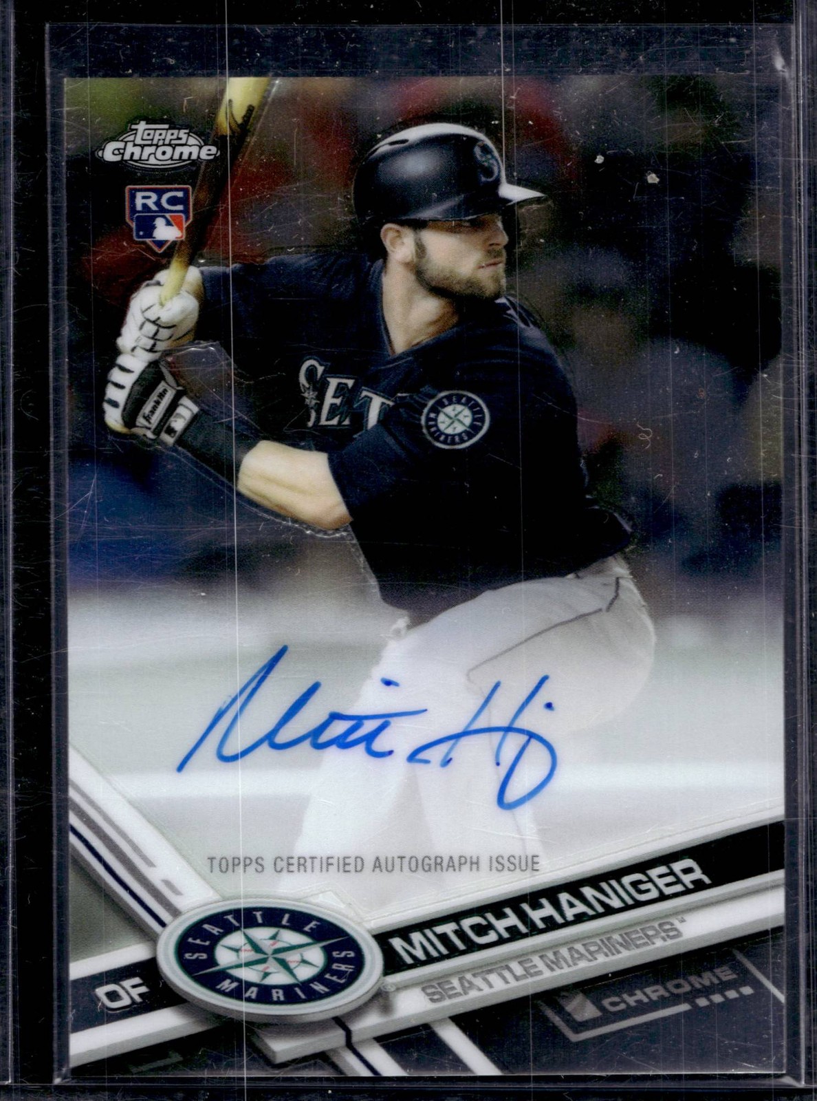 2017 Topps Chrome Rookie Autographs Mitch Haniger #RA-MH Seattle Mariners
