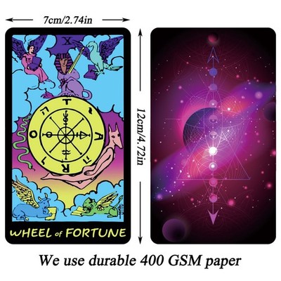 Jrskvaro Colorful Neon Tarot Cards Deck With Guidebook for