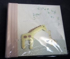 Brand New 8" x 8" Baby Scrapbook/ Album Tan/green Baby Giraffe Unisex