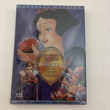 Snow White And The Seven Dwarfs DVD  Slipcover, Disney Platinum Edition, Bonus