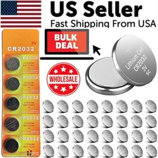 LITHIUM BATTERY 3V CR2032 CR 2032 BR2032 DL2032 Remote Button Cell Watch 50 pack