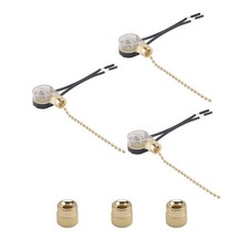 3Pack Ceiling Fan Light Switch ZE-109 Fan Switch Ceiling Pull Chain Switch7396