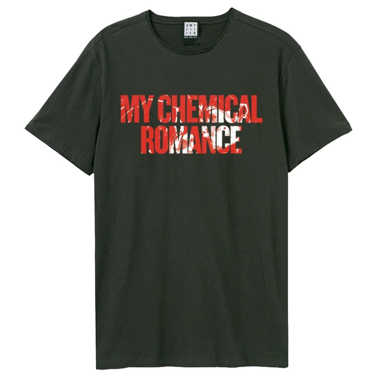 Усиленная мужская футболка с логотипом My Chemical Romance для взрослых (XL) (Древесный уголь)