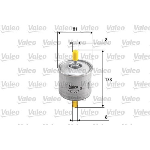 1X Kraftstofffilter Valeo 587007 Passend FüR Ford Mazda Cummins Kayser-image