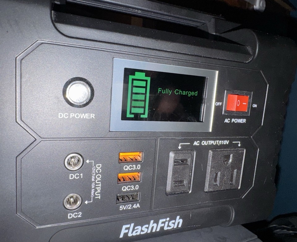 FlashFish Portable Solar Generator Lithium-Ion AC/DC/USB Multifunction ...
