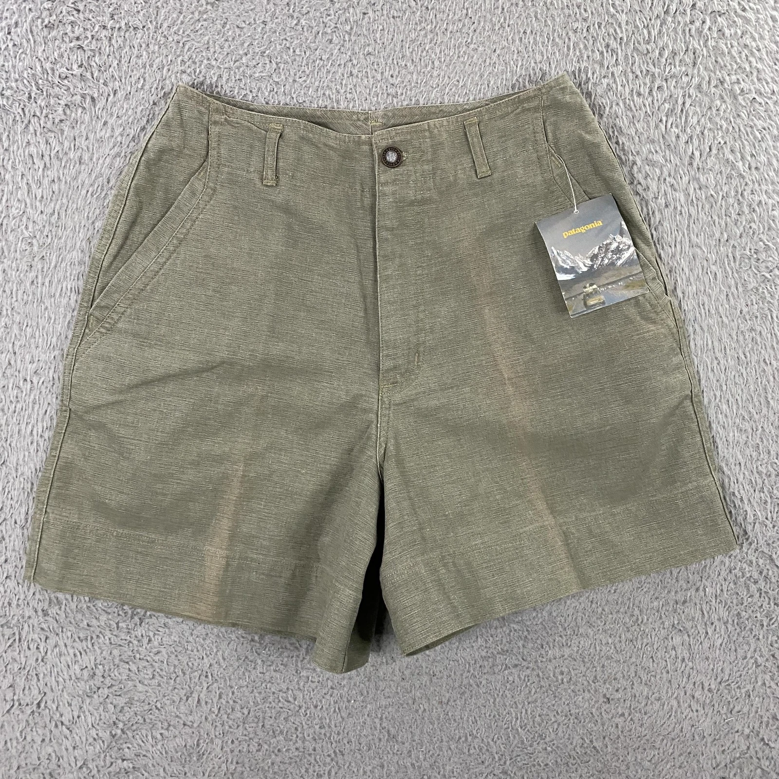 Vintage Patagonia Long Canvas Shorts Womens 10 Bermuda Hiking Cotton Stand Up