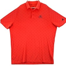 Adidas Mens Xl Orange Palo Verde Golf Polo Shirt Primegreen Palm Tree Print