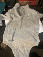 Grey Unisex Ralph Lauren 9M Bodysuit