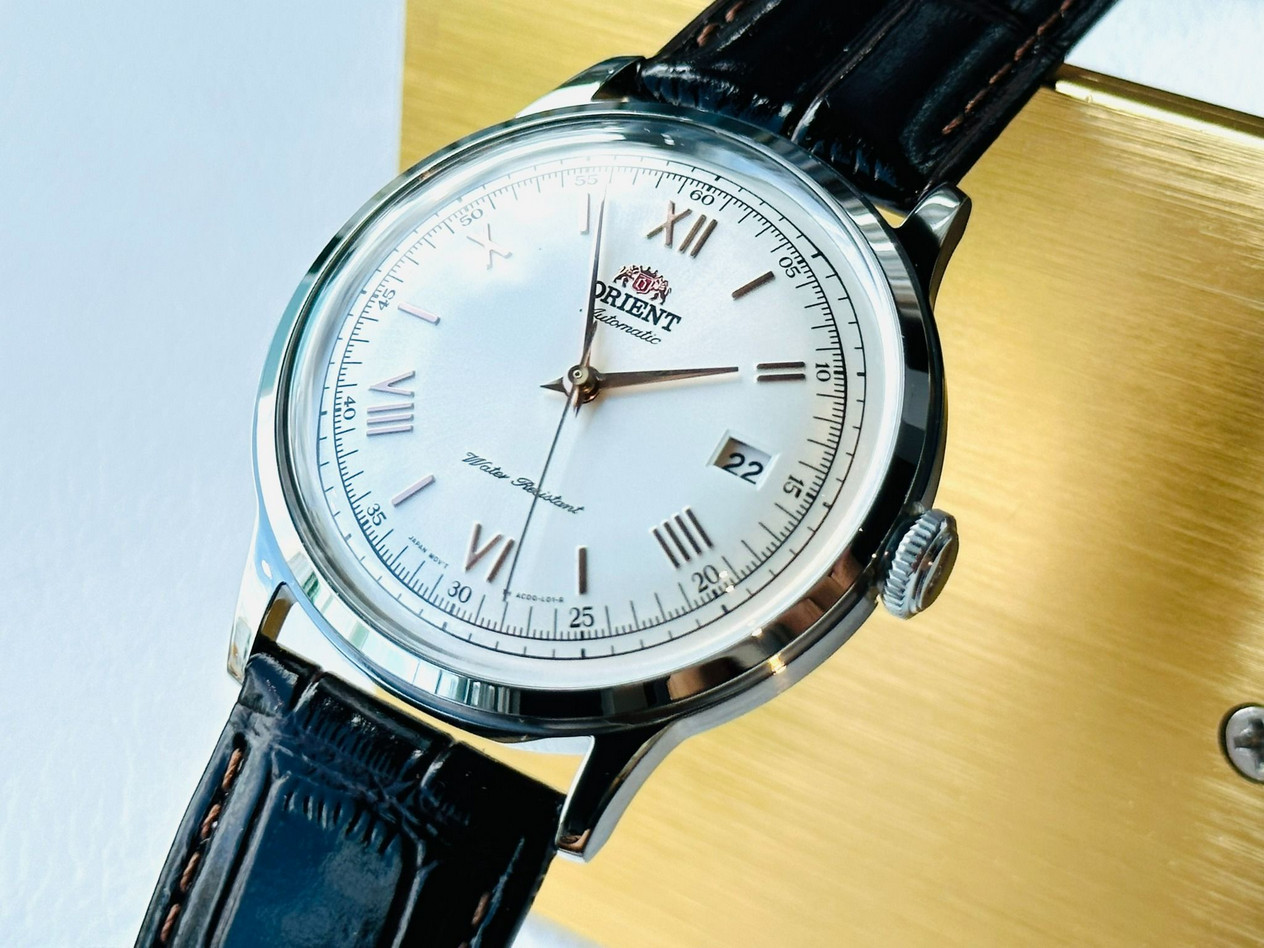 Orient Bambino Automatic White Dial Date Display Men's Watch TAC00008W