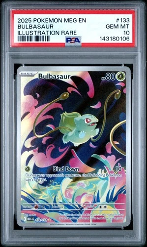 2025 POKEMON MEG EN-MEGA EVOLUTION ILLUSTRATION RARE #133 BULBASAUR PSA 10