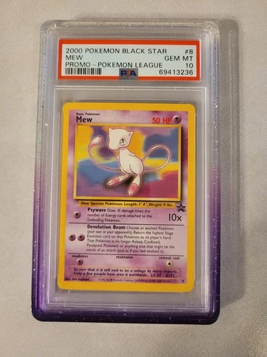 PSA 10 Gem Mint Mew #8 2000 Black Star Promo With Grape LE Graded Guard