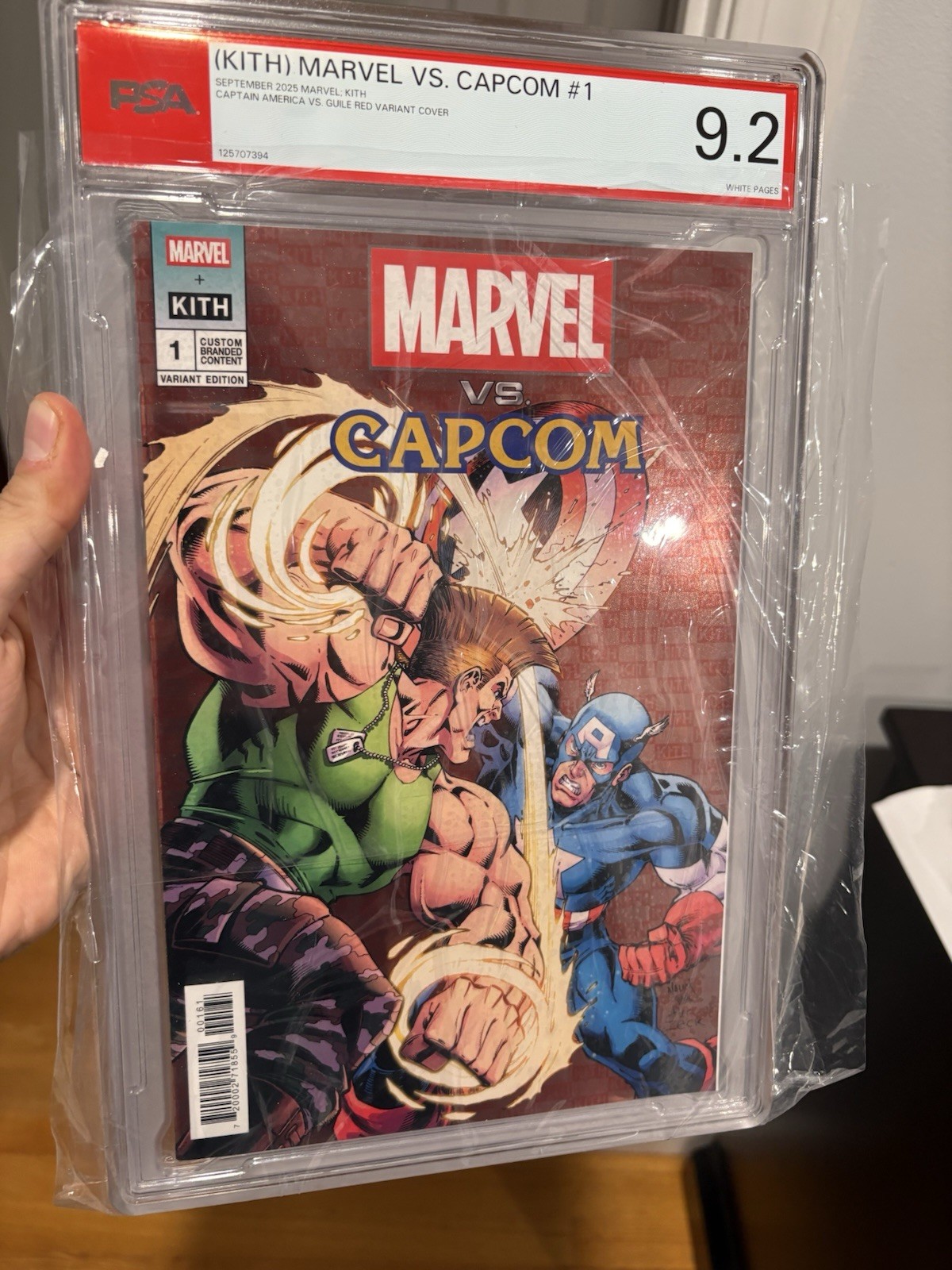 Kith marvel vs capcom september 2025 RED Captain America vs Guile Variant cover