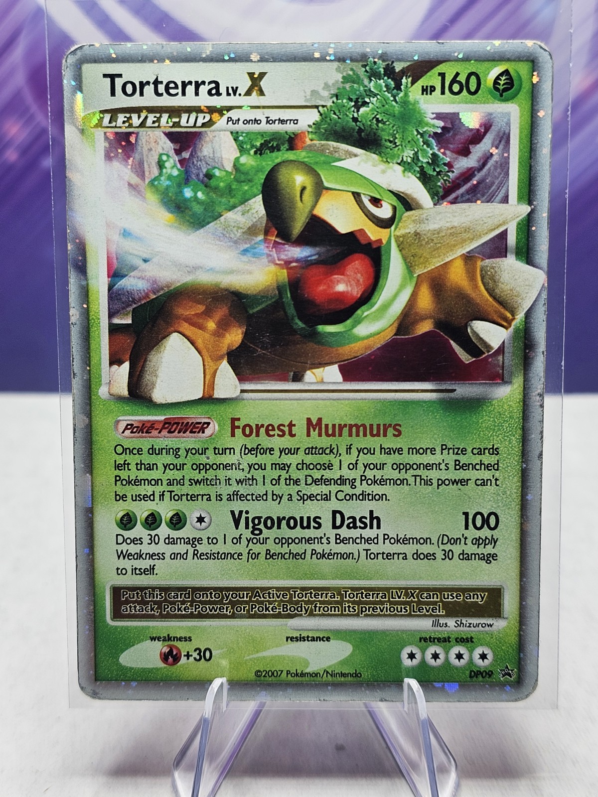 Torterra LV. X DP09  Black Star Promo Cosmos Holo Nintendo 2007 Pokemon Card 