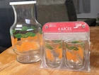 Vintage Anchor Hocking Orange Juice Pitcher And Glasses