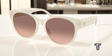 COACH HC8430D 588513 Cae87 Milky White Brown Pink Grad 56 mm Women's Sunglasses