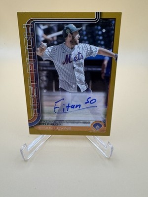 2025 Topps Update Series Eitan Levine Auto 27/50 Citi Field Mets 