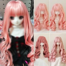 BJD Doll's Long Hair Soft Wavy Wig with Bangs for 1/3 1/4 1/6 BJD Dolls 4 Colors