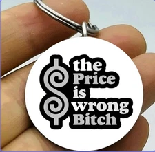 tv show price is right funny art prank cute Stainless Keychain Handmade 
