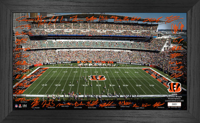 Cinncinati Bengals Highland Mint NFL Stadion Bild 22/23 mit Unterschriften