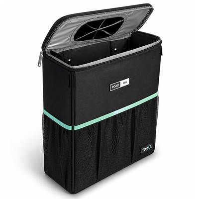 Car Trash Can 2.5 Gallon Leakproof Odor Proof Space Saving TomKa Essentials Slim