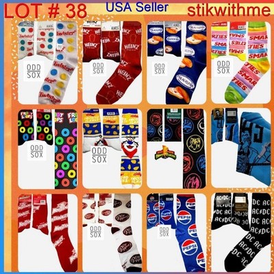 Odd Sox Crazy SOCKS CREW Unisex Men 6-12 L#38 NEW Tags FREE SHIP/Insurance/Track