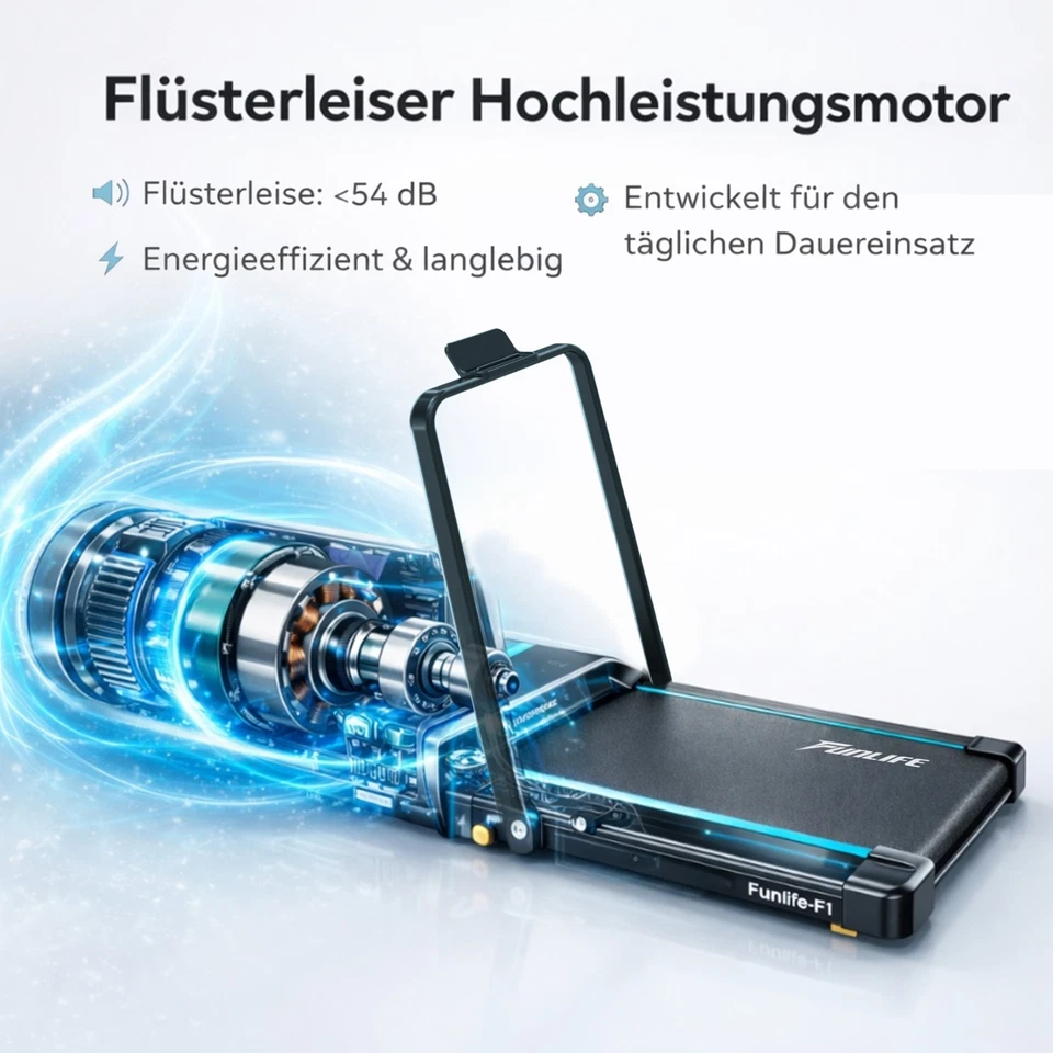 FunLife F1 Laufband für Zuhause klappbar, 3-in-1 Walking Pad leise & kompakt - Bild 2 von 4