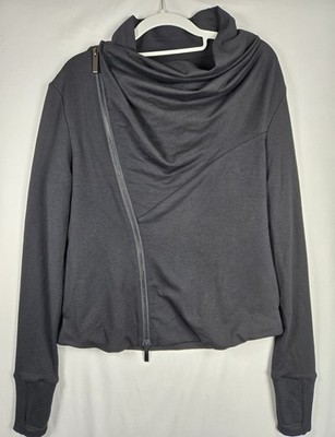 MARCELLA NYC Asymmetric Linwood Sweatshirt Jacket Minimalist Size M Casual