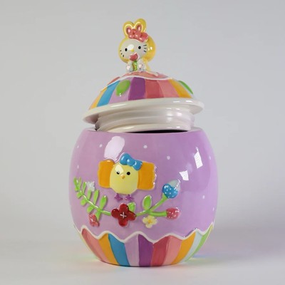 HELLO KITTY EASTER EGG COOKIE JAR 
