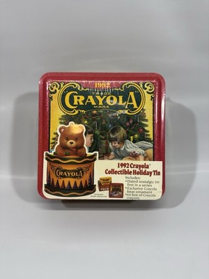 Crayola Vintage 1992 Collectible Holiday Tin 64 Crayons New Factory Sealed