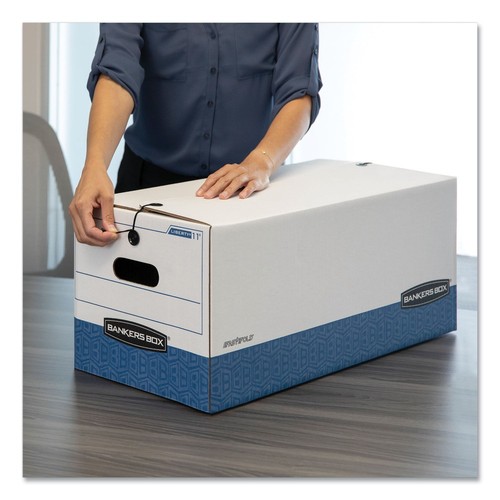 Bankers Box 0070403 STOR/FILE Storage Boxes for Letter Files - WT/BL (4/CT) New - Picture 6 of 7